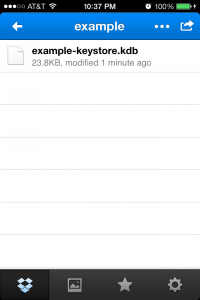 example-keystore.kdb in Dropbox folder