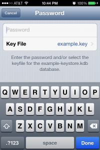 Password and Key File